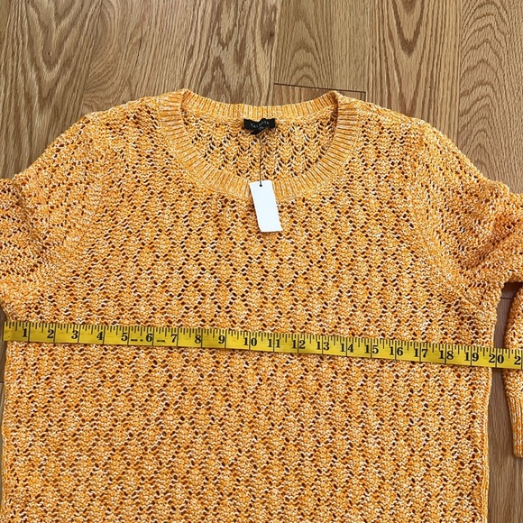 New! Talbots large orange knit crew sweater. - Picture 5 of 7